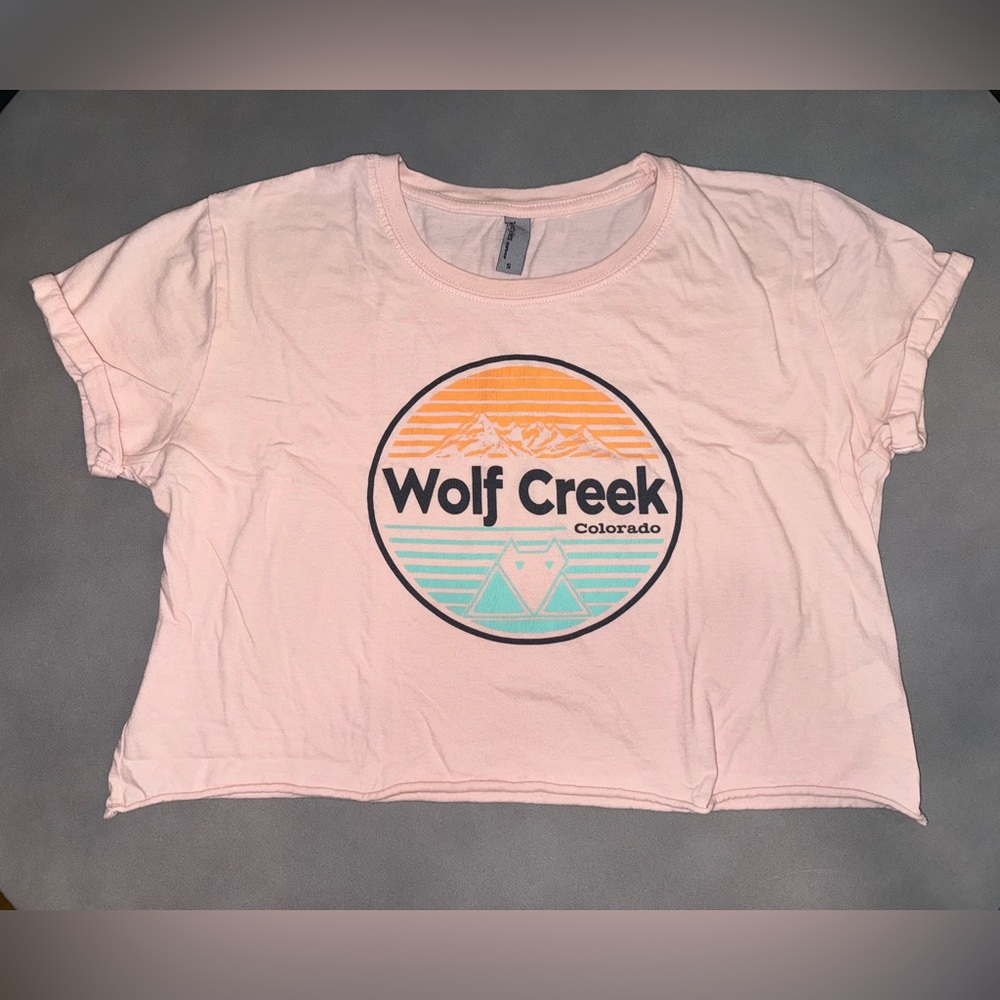 Wolf Creek Colorado Cropped T-Shirt Size Small